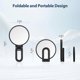 thumbnail image 2 of Double-Sided Makeup Mirror (30x) - Foldable - Black - 1pc, 2 of 4