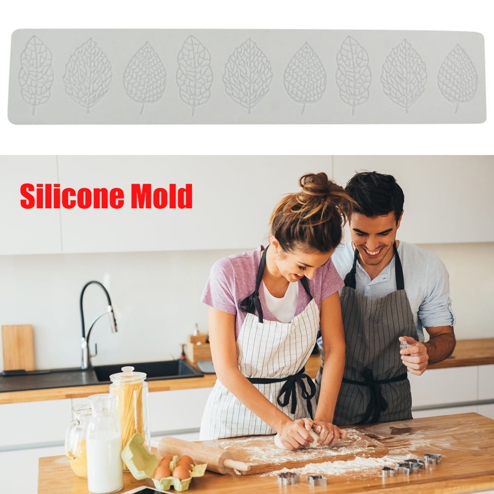 DIY Leaf Shape Fondant Chocolate Cake Silicone Mold Kitchen Bake Decor Tools