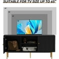 thumbnail image 3 of ARTPOWER 55” Fluted TV Stand, Mid Century Modern Black TV Stand for 55/60/65 inch TV, Entertainment Center with Storage, Television Stands, TV Console, Media Console for Living Room, Bedroom (Black), 3 of 12