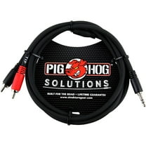 Pig Hog Solutions Stereo Breakout Cable 3.5 mm to Dual RCA 3 ft.