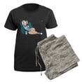 thumbnail image 5 of CafePress - Cabin Cottage Mountain Chic Pin Up Girl Pajamas - Women's Short Sleeve Print T-Shirt and Pants Dark Cotton Pajama Set, 5 of 7
