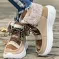 thumbnail image 4 of Lace-up Snow Boots Women's Fuzzy Mied-color Soft Sole Platform Thermal Lined Shoes Winter Non-slip Plush Boots, 4 of 7