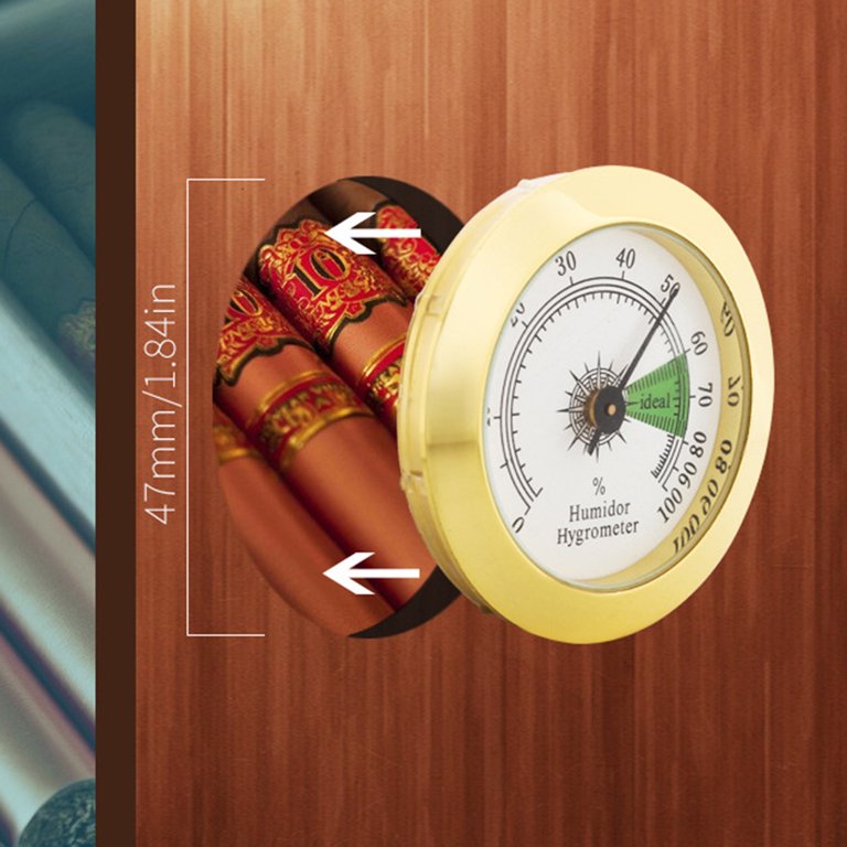 Humidor Hygrometer Round Cigar High Precision Moisture Meter