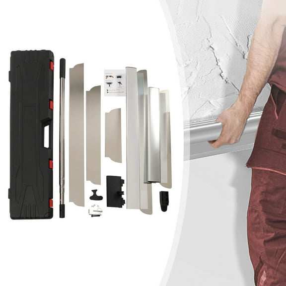 Drywall Skimming Blade Set Blade Combo 12/22/32in 35-80" Handle Stainless Steel