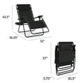 thumbnail image 3 of Best Choice Products Oversized Zero Gravity Chair, Folding Outdoor Patio Recliner w/ Cup Holder - Black, 3 of 8