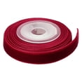 thumbnail image 3 of Uxcell 0.35 Inch x 2.18 Yard Velvet Ribbons Single Faced Vintage Velvet Ribbons Spool for Decor DIY Wine Red, 3 of 6