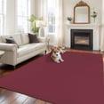 thumbnail image 3 of Red Solid Color Area Rugs Collection 6'x9', Aesthetics Contemporary Luxury Non Slip Indoor Rectangle Throw Runner Rug Floor Mat Carpet for Living Room Dining Table Bedroom Nursery, 3 of 9