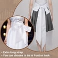 thumbnail image 4 of Toptie Maid Long White Half Apron, Christmas Retro Style Waist Apron for Women, Great for Party-White-Adult Medium, 4 of 6