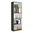 thumbnail image 2 of 65.88" Wide Bookcase Collection - 13 Shelves, 2-door Matt Gray/white Modern Space Saving, 2 of 5