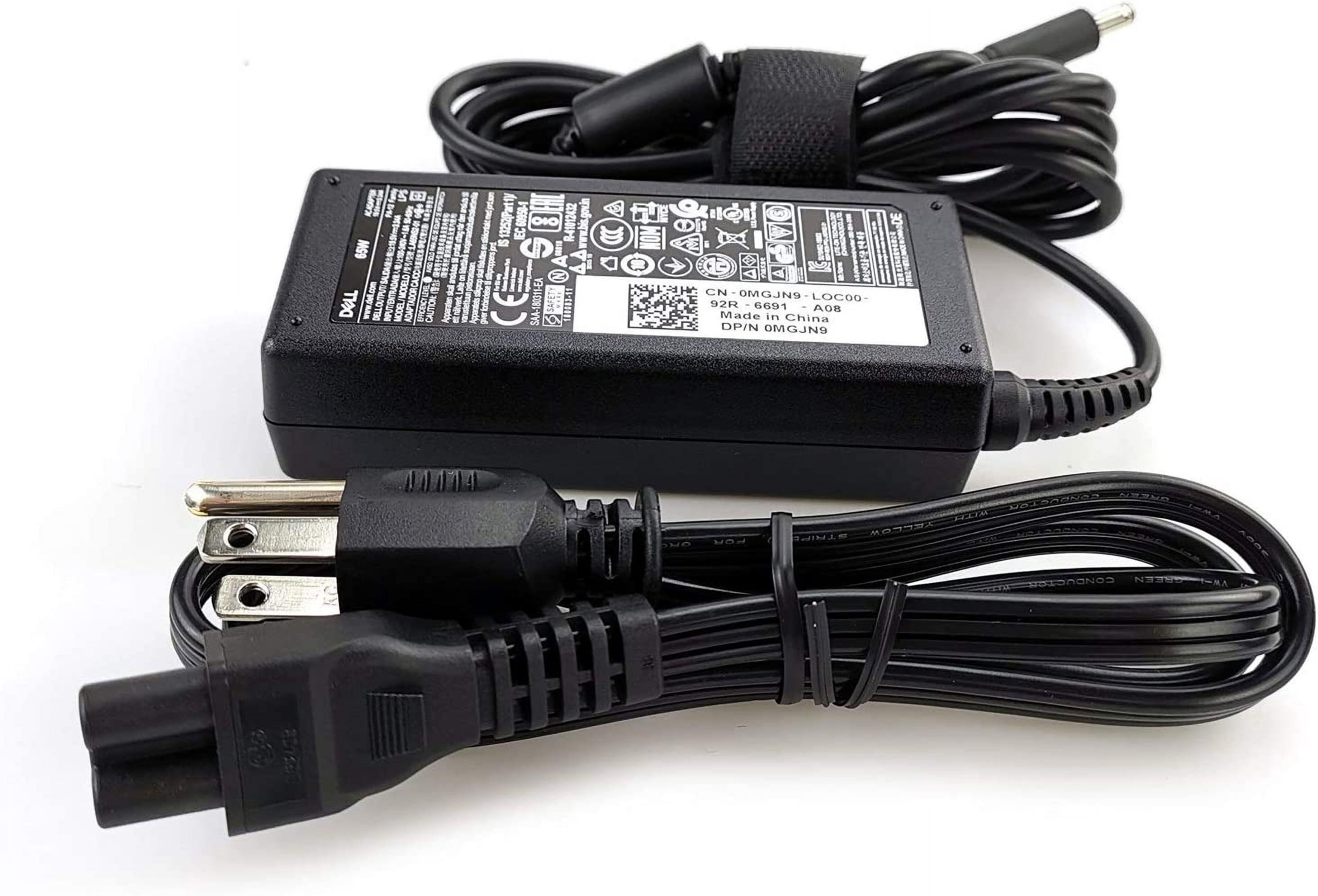 New Dell Original Laptop Charger 65W watt 4.5mm tip AC Power Adapter(Power Supply) with Power Cord for Inspiron 13 14 15,3000 5000 7000 Series,5558 5755 3147 7348-2in1 5555 5559,0G6j41 0MGJN