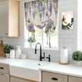 thumbnail image 5 of Purple Flowers Balloon Curtains for Windows, Bedroom Curtains 54 Inch Length, Weeping Spring Floral Bicycle Retro Art Tie Up Curtains Panels Thermal Insulated Bathroom Curtains Window 42"x54", 5 of 8