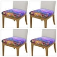thumbnail image 2 of Gaeub Colorful Purple Cosmos Flower Square Chair Seat Covers, Stretch Fitted Printed Chair Seat Cushion Cover for Kitchen, Office - One Size, 2 of 9