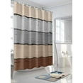 thumbnail image 3 of Vintage Farmhouse Shower Curtain, Country Rustic Wood Textured Bathroom Decor Curtains Set with Hooks, Brown Tan Waterproof Fabric Home Accessories， 72 X 78 Inch Long, 3 of 6