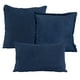 thumbnail image 1 of Set de 3 Cojines Decorativos (1 Cuadrado + 1 Cuadrado Grande y 1 Rectangular) Bless Azul Marino, 1 of 7