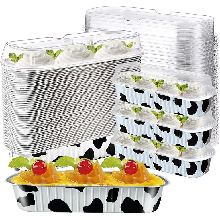 Mini Cake Pans With Lids Disposable Mini Loaf Baking Pans Aluminum