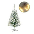 thumbnail image 3 of Byujiro Small Christmas Tree with Lights LED Christmas Tree Hinged Spruce Artificial Holiday Christmas Tree for Home Office and Xmas Party Decoration Flocked Christmas Tree Christmas Decorations, 3 of 5
