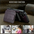 thumbnail image 3 of Case for iPhone 16, Detachable Magnetic Wallet Credit Card Cash Slot Case Support Wireless Charging Functional Kickstand Compatible with MagSafe Phone Cover For iPhone 16,Purple, 3 of 12