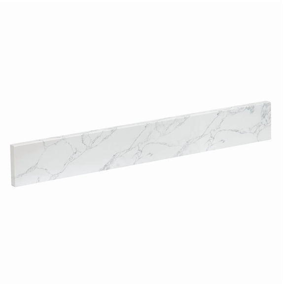 Fondis 36 in.W Engineered Stone Vanity Backsplash in Grain White