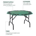 thumbnail image 3 of SONGMY Table Foldable, 47" Octagon Blackjack Game Table for 8 Players with Cup Holders, Green Felt, 3 of 9