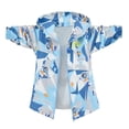 thumbnail image 2 of Boys Girls Printed Rain Jackets Lightweight Waterproof Hooded Raincoats Windbreakers for Kids 4-14 Years, 2 of 7