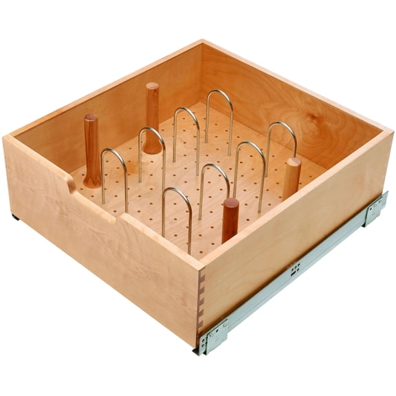 Rev-A-Shelf 4WDB7-24SC-1 Wood Classics 20"W Maple Base Cabinet Pull Out Cookware Organizer