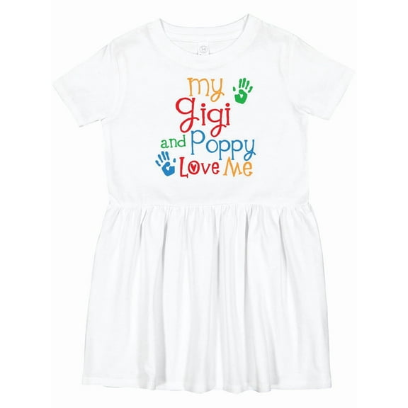 Inktastic My Gigi and Poppy Love Me Girls Toddler Dress