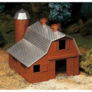 Melissa & Doug Red Wooden Log Barn Farm Toy INCOMPLETE for Parts Expansion  AS IS