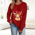 thumbnail image 4 of vigerkar Cow Valentine's Sweatshirt, Pink Heart Cow Sweater, Cute Crewneck Pullover for Women (Red, L), 4 of 9