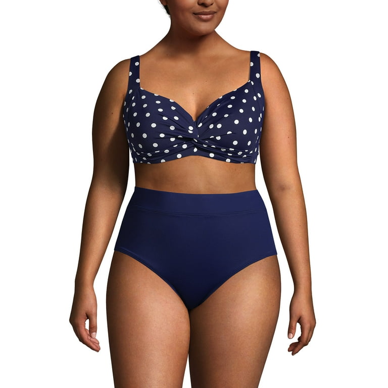 Swimsuits For All Women's Plus Size Adjustable Cleaveage Tie Front