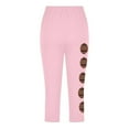 thumbnail image 4 of Fjofpr Girls Leggings Size 11 Toddler Kids Fashion Baesball Print Summer Leisure Yoga Sports Frenum Cropped Pants Pink 10 Years, 4 of 4