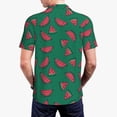 thumbnail image 3 of Balery Watermelon Printed Men’s Short Sleeve Polo Shirt, Midweight Men's Shirt,Golf Polo shirts -3X-Large, 3 of 8