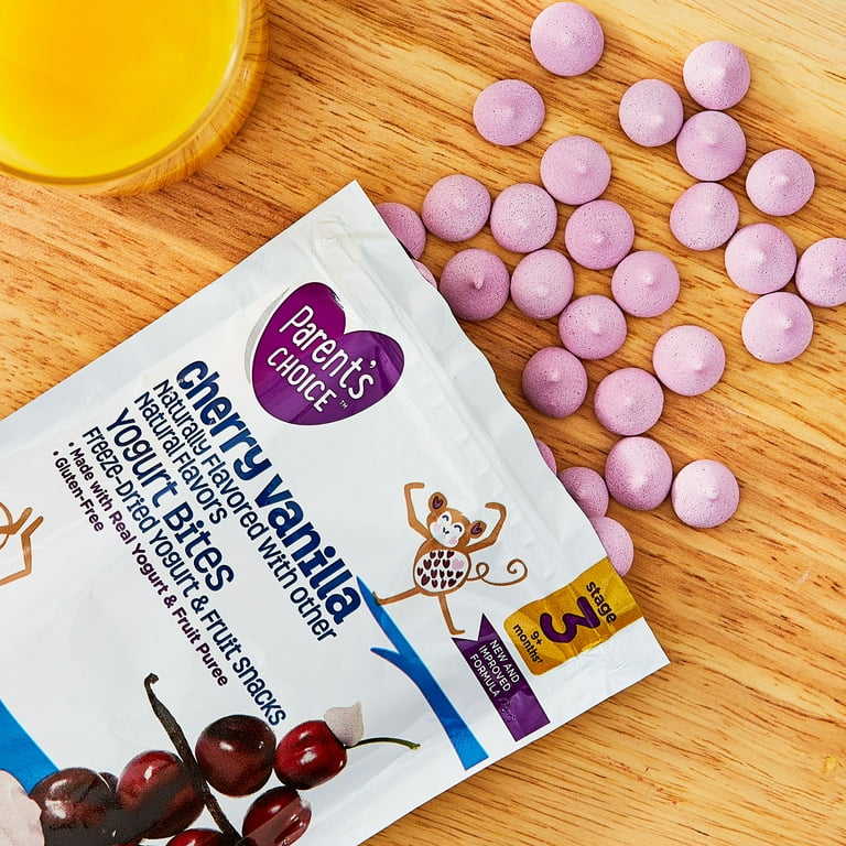Parent's Choice Stage 3 Baby Food, Cherry Vanilla Yogurt Bites, 1