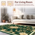 thumbnail image 2 of Ultra Soft Area Rug, Vintage Floral Medallion Rug with Elegant Vine Scrolls and Ornate Borders, Non Slip, Stain Resistant, Washable Area Rugs for Living Room, Bedroom(Green, 8X10), 2 of 8