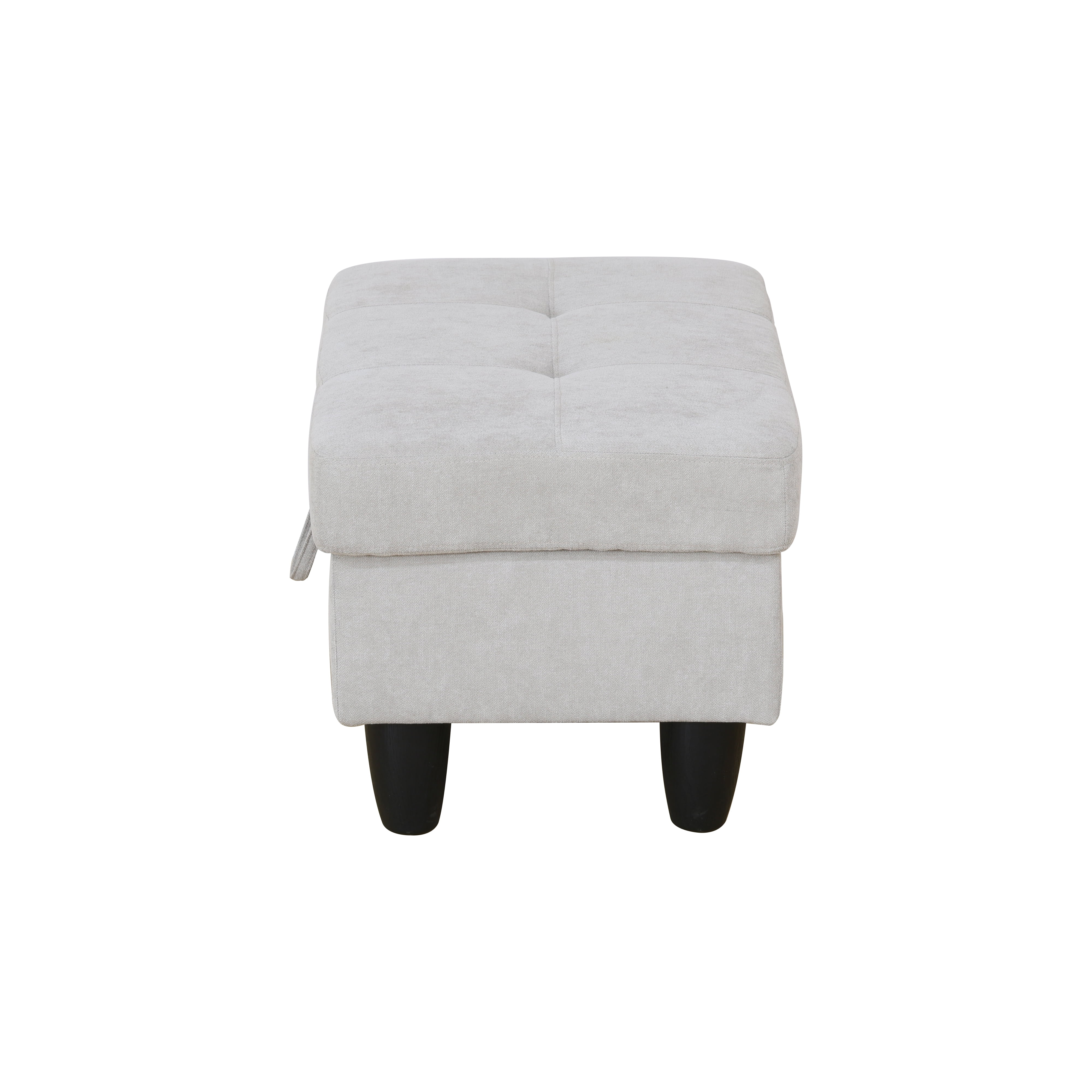 MAYEERTY Ottoman with Storage for Modular Sectional Sofa, Light Grey