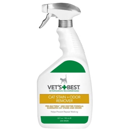 The Bramton Company Vet's Best BR10397 Cat Stain and Odor Remover Spray, 32 oz Trigger Bottle