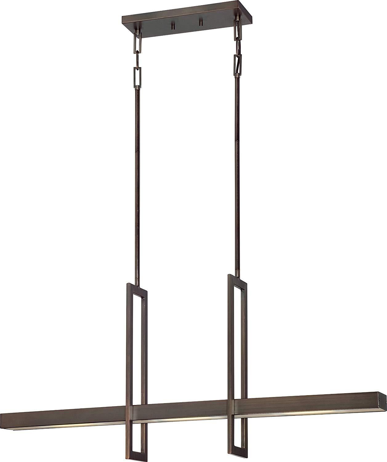 Hazel Bronze 36" LED Glass Island Pendant Light