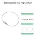 thumbnail image 4 of Uxcell 16pcs Wire Keychain Cable 6" Plastic Coated 1.5mm Stainless Steel Key Ring Cable Loop Rings Transparent, 4 of 7