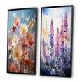 thumbnail image 3 of Designart "Meadow Wildflower " Meadow Framed Wall Art Set Of 2 - Coral Landscapes Gallery Wall Frame Set For Home Decor, 3 of 7