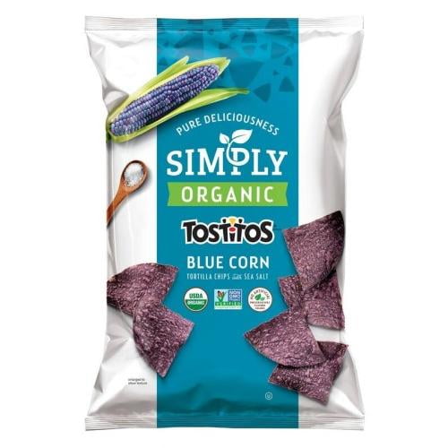 Tostitos Simply Organic Blue Corn Tortilla Chips With Sea Salt 9 Oz