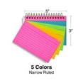 thumbnail image 4 of Staples 3" x 5" Line Ruled Assorted Neon Spiral-Bound Index Cards 2/PK (50994) TR50994, 4 of 5
