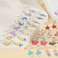 thumbnail image 6 of MANNYA 20 Pair Aassorted Clip on Earrings Cute Animal Star Plant Non-pierced Earring, 6 of 9