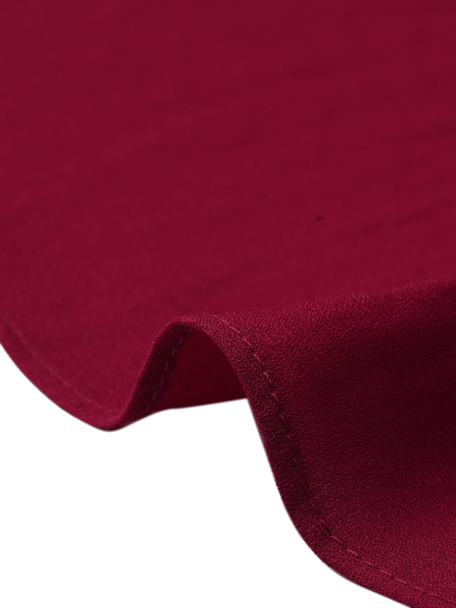 DARING DIVA Women's High Low Tops 3/4 Bell Sleeve V Neck Chiffon Blouse M Wine Red