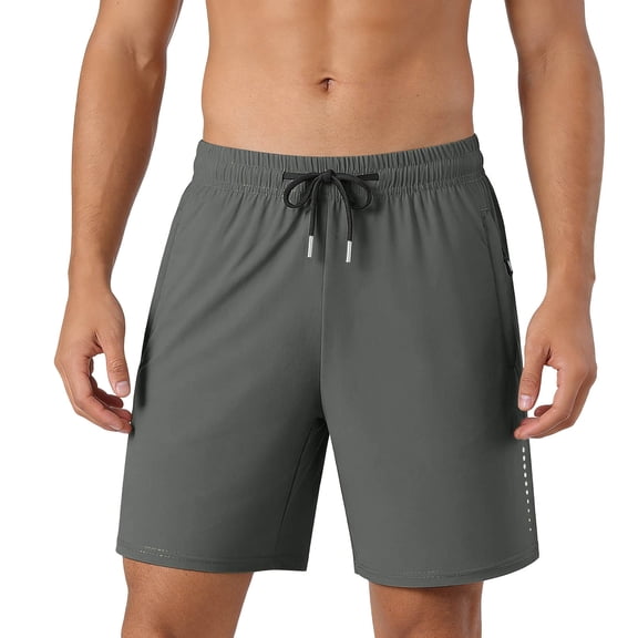 Tsesme Men's Gym Shorts with Zipper Pockets, Summer Lightweight Quick Dry Casual Shorts, Outdoor Workout Athletic Shorts,Green-a,4XL
