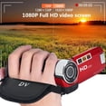 thumbnail image 2 of MesaSe Camcorder Digital Video YouTube Vlogging Camera Recorder Full HD 1080P 2.7 Inch 270 Degree Rotation LCD 16X Digital Zoom Camcorder with 32G SD Card (Red), 2 of 4
