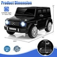 thumbnail image 3 of Costway Licensed Mercedes-Benz G500 Kids Ride-on Car 12V Battery Powered Ride-on Truck Painted Black, 3 of 10
