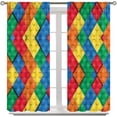 thumbnail image 2 of ICMOLYYENLO Rideaux Jouets Blocs de Construction pour Enfants Garçon Fille Chambre Rideaux Imprimés Briques Colorées Abstraites Rideaux Occultants pour Chambre d'Enfant 52x84 Pouces 2 Panneaux, 2 of 8