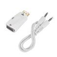 thumbnail image 1 of HDMI-Compatible con el adaptador VGA con salida de audio PROYECTOR DE PROYECTOR DE PROYECTOR DE VIDEO 1080P CONVERTADOR DE DVD Conector de DVD Caja de hombre blanco kenally EL005768-01, 1 of 7