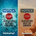 thumbnail image 6 of (2 Pack) Elevator Out Of Order OSHA Notice Sign 7 Inch X 10 Inch Indoor / Outdoor Rust-Free Aluminum Metal Signs for Workplace, Workshop, and Construction Site, Made in the USA, 6 of 8