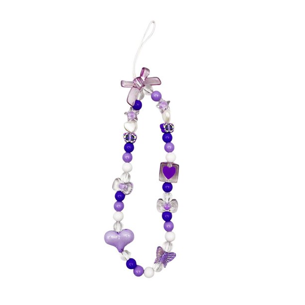 cadena de teléfono móvil con cuentas correa portátil de moda funda universal para teléfono móvil cuerda colgante para mujer niñas verdePúrpuraPorcelana Deng Xun unisex