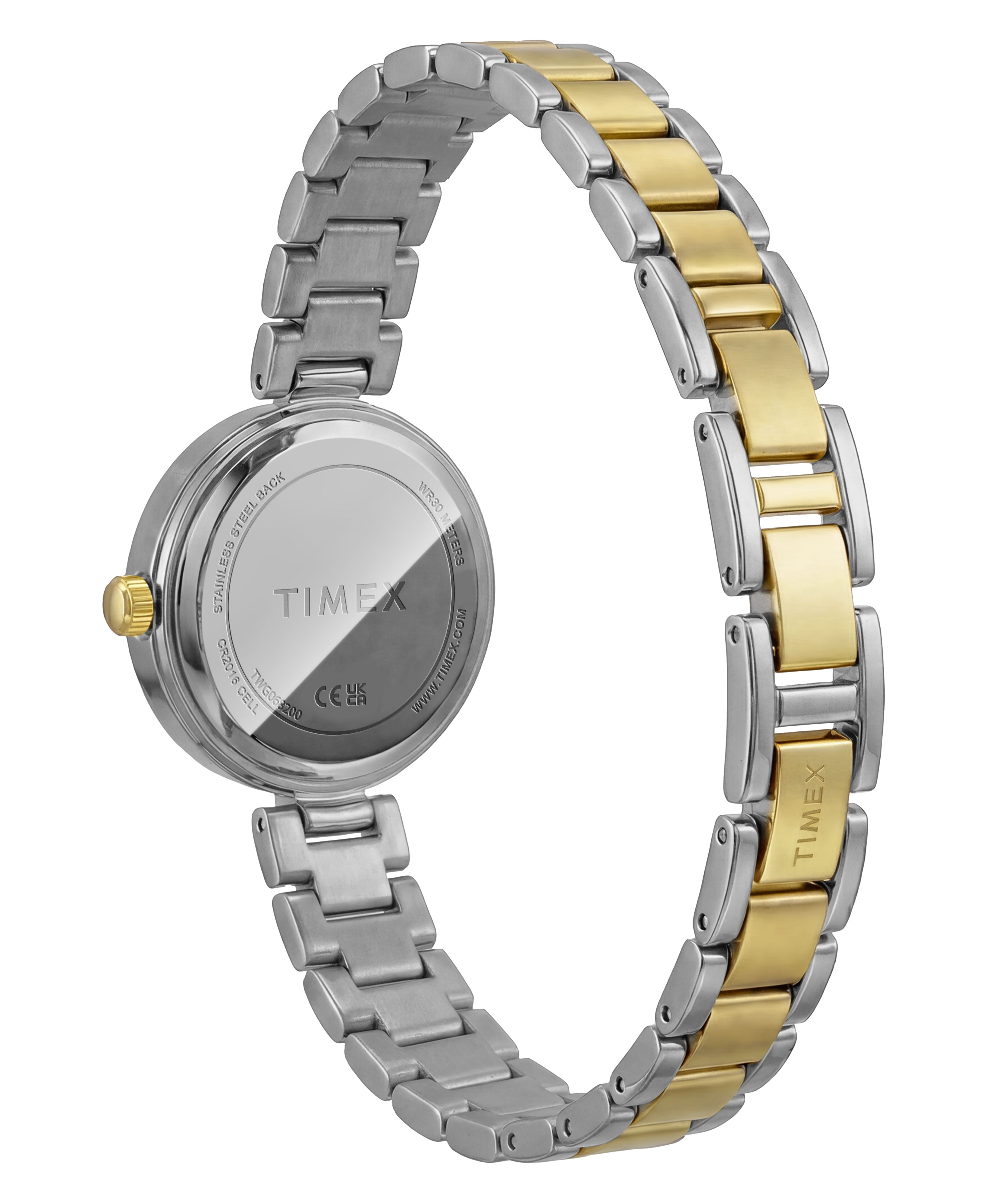 Timex Women's Main Street Box Set 28mm Watch - Two-Tone Bracelet Silver-Tone Dial Silver-Tone Case